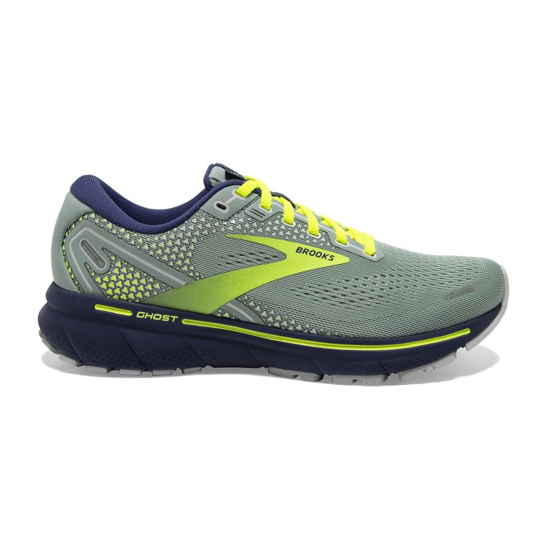 Brooks Ghost 14 Cushioned Women's Road Running Shoes - Blue Surf/Cobalt/Nightlife/Green Yellow (1908